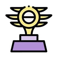 A trophy with a golden eagle on top vector