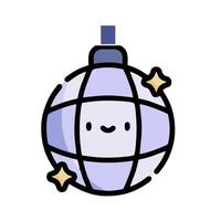 A cartoon ball with a smiley face on it vector
