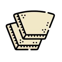 A pair of tortillas on a white background vector