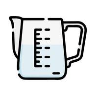 A pitcher with water in it on a white background vector