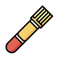 A pencil with a red tip and a yellow tip vector