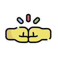 A cartoon hand with a fist in it vector
