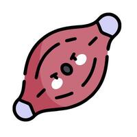 A cartoon of a red and pink object vector