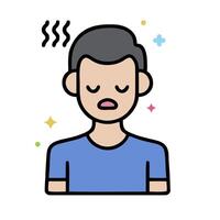 A man with a headache icon vector