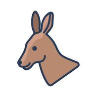 A kangaroo head icon on a white background vector
