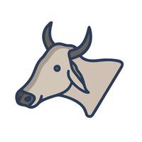 A cow head icon on a white background vector