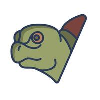 A turtle head icon on a white background vector