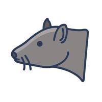 A rat head icon on a white background vector