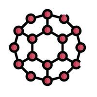 A black and red circle with dots on it vector