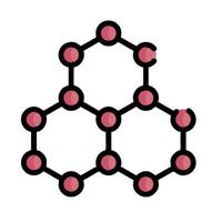 A molecule with four dots on it vector