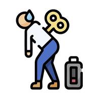 A man is carrying a key and a bottle vector