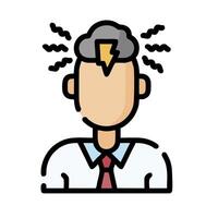 A man with a lightning bolt on his head vector