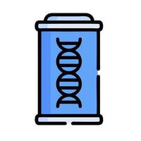 A can of soda with a dna molecule on it vector
