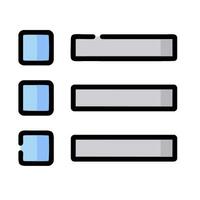 A check box icon with three different colors vector