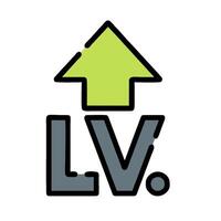 The lv logo with an arrow pointing up vector