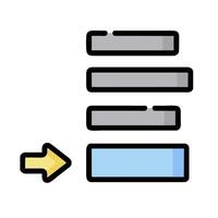 A stack of files with an arrow pointing to the right vector