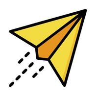 Paper airplane icon illustration vector
