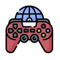 A game controller with a globe on it vector