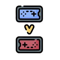Battery icon with two different colors vector