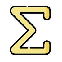 The letter z in a yellow and black font vector