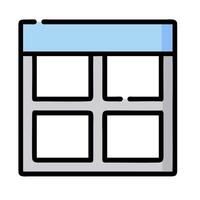 A square with four squares on it vector