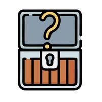 A chest with a question mark on it vector