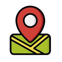 A location pin icon on a white background vector