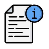 A document with a blue button and a one vector