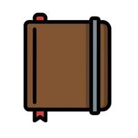 A brown notebook icon on a white background vector