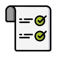 A check box icon with a green tick vector