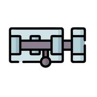 A drawing of a lock and key vector