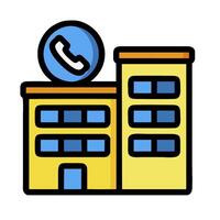 A building with a phone on top of it vector