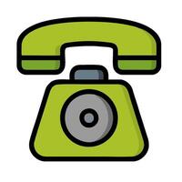 A green telephone icon on a white background vector