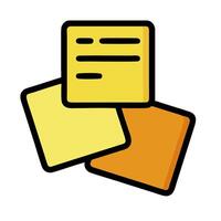 A stack of yellow sticky notes on a white background vector