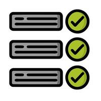 Three green check marks on a white background vector