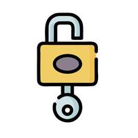 A lock icon with a padlock on it vector