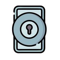 A key lock icon on a white background vector