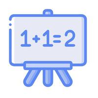 A whiteboard with the number 1 2 on it vector