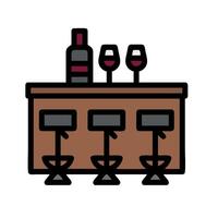 Wine bar bar icon illustration vector