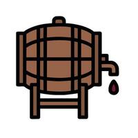 A barrel with a red liquid coming out of it vector