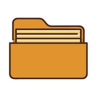 A folder icon with a file inside vector