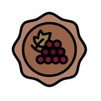 A grape badge icon on a white background vector
