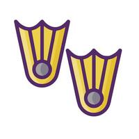Two yellow and purple shields with a shield in the middle vector