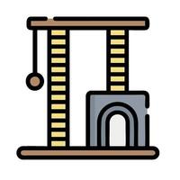 A cat toy on a shelf with a ladder vector