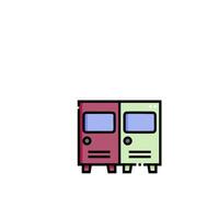A cartoon of two small computers on a white background vector
