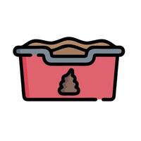A red box with a pile of poop inside vector