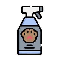 A spray bottle with a dog paw on it vector