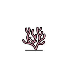 A pink coral plant on a white background vector