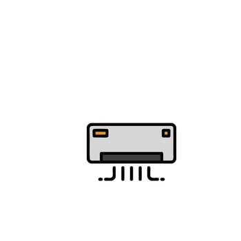 A computer icon with a computer on it vector