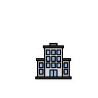 A building icon on a white background vector